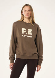 Heads Up Boucle Sweat | Walnut
