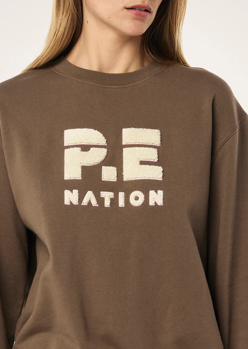 Heads Up Boucle Sweat | Walnut