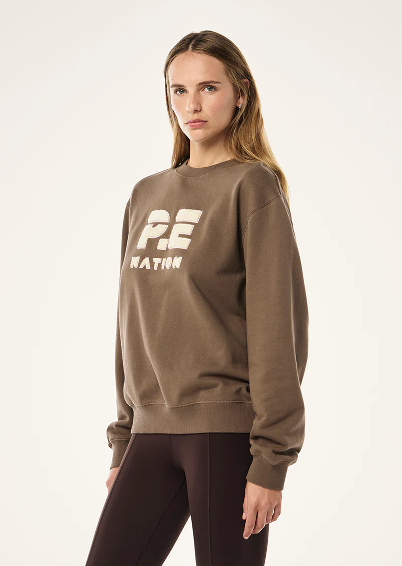 Heads Up Boucle Sweat | Walnut