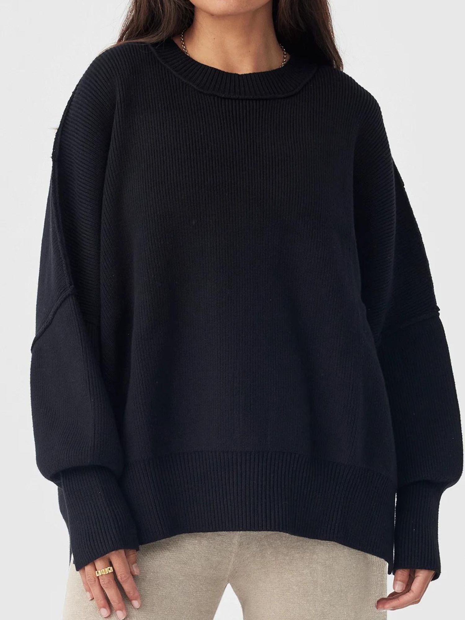 Harper Knit Sweater | Black