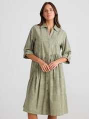 Havana Dress | Sage Check