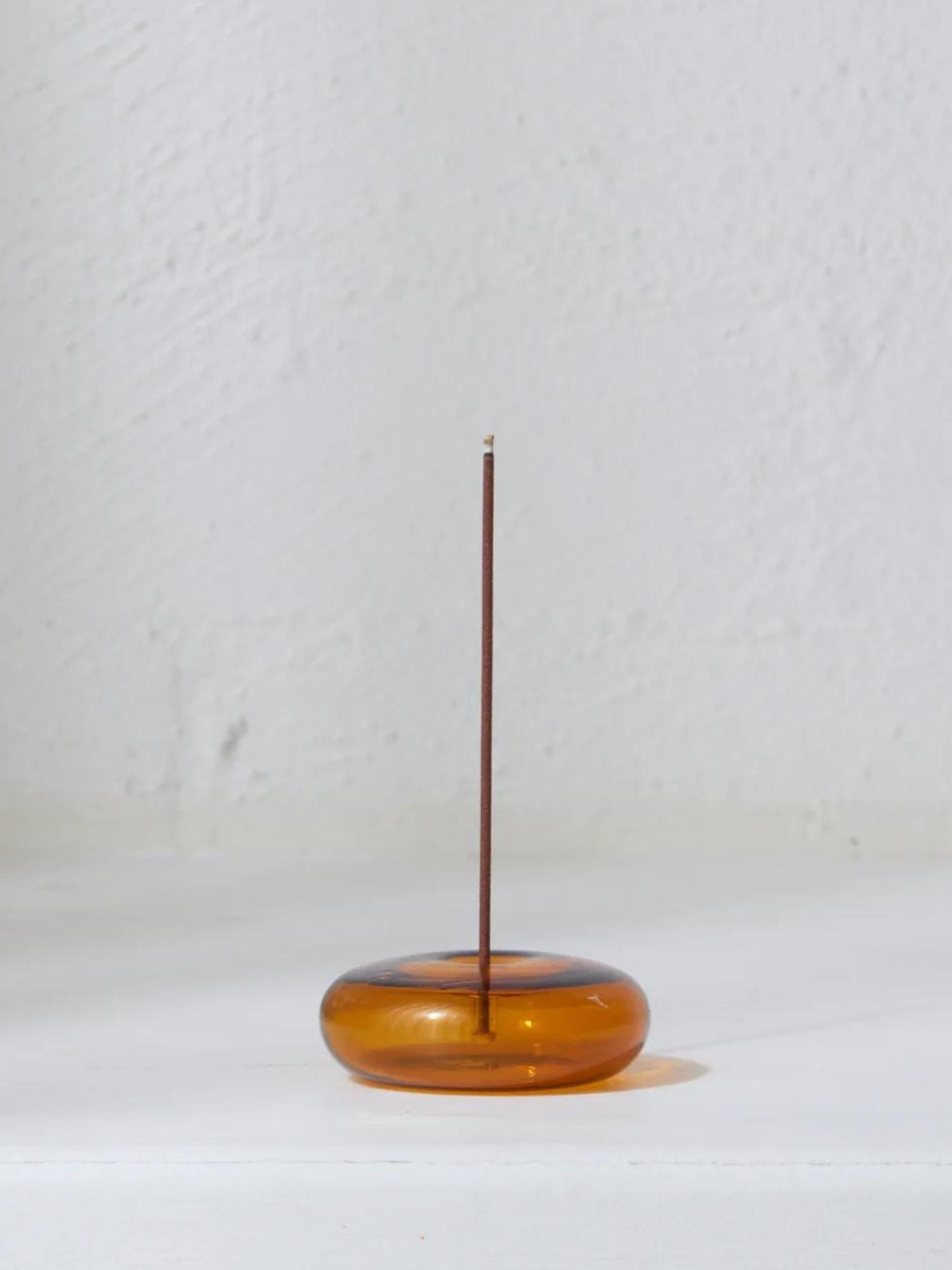 Glass Vessel Incense Holder | Amber