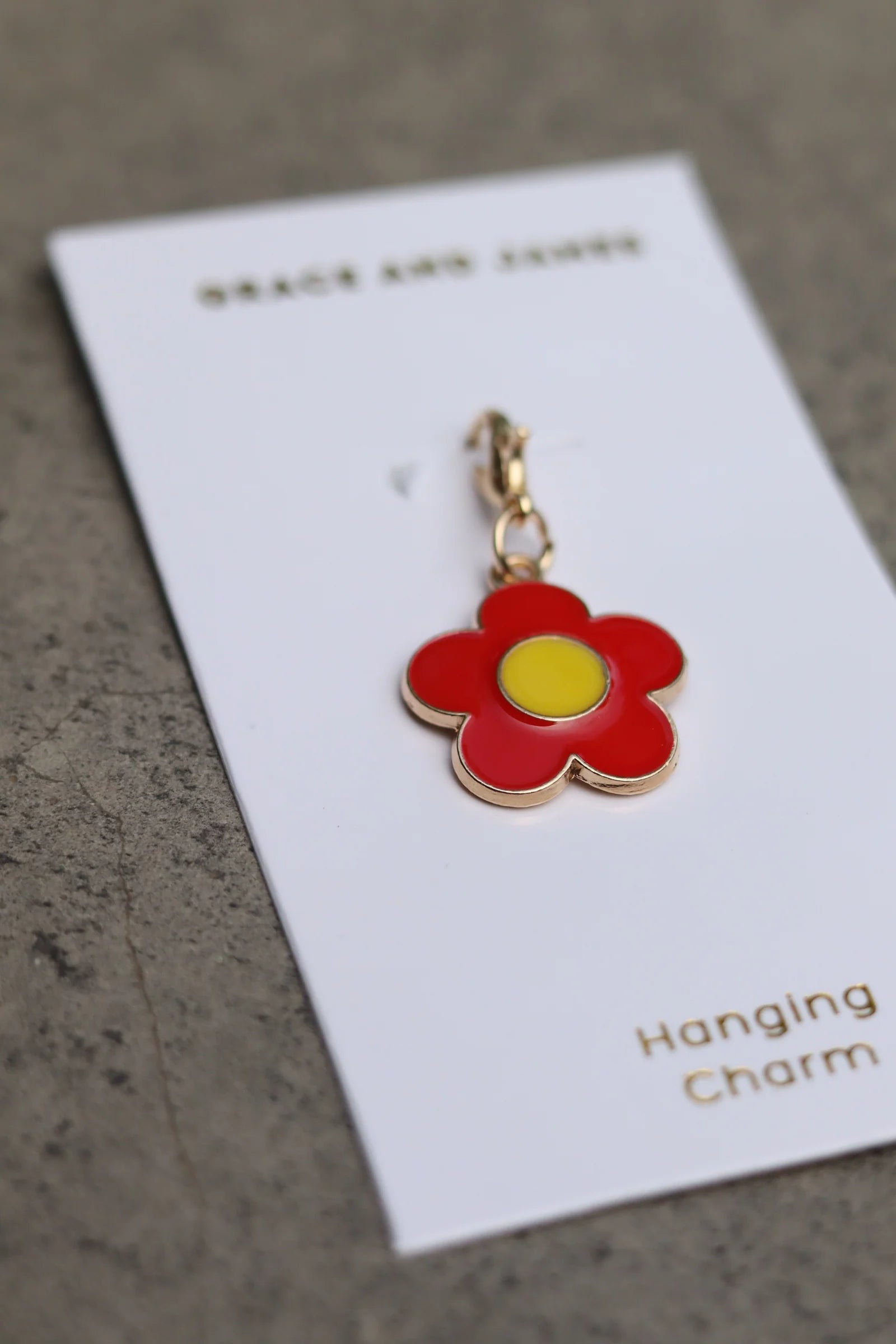 Grace & James Daisy Red/Yellow Charm