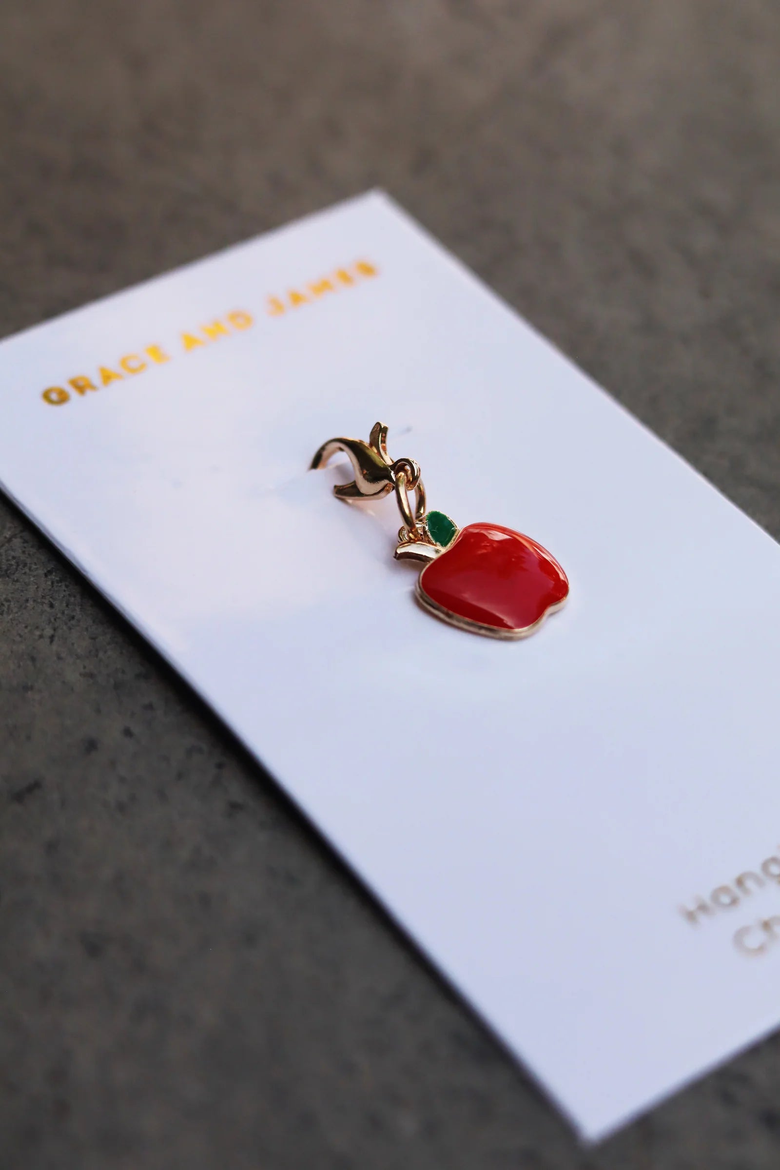 Grace & James Apple Charm