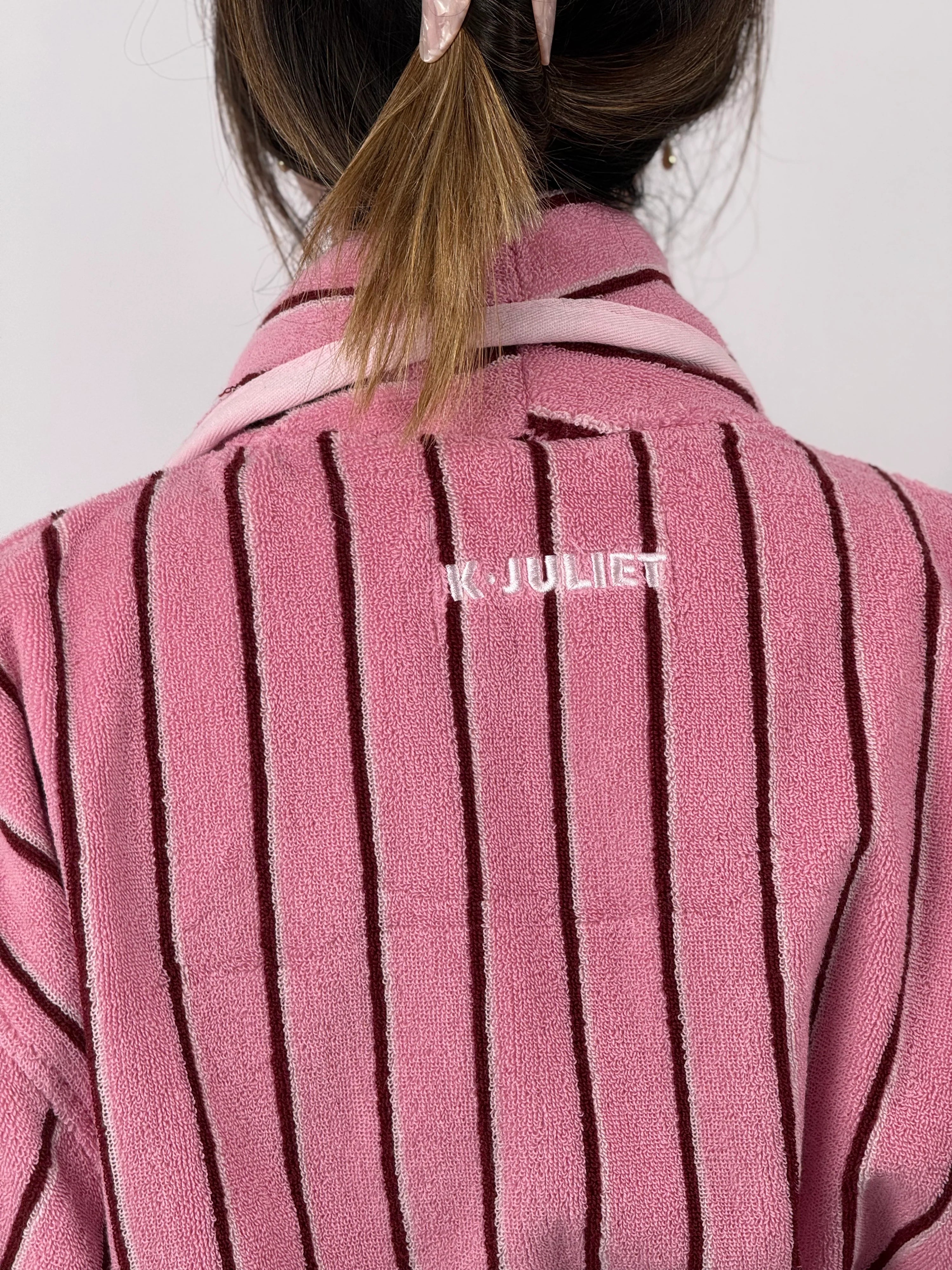 K Juliet - Winter Robe | Pink Stripe PREORDER