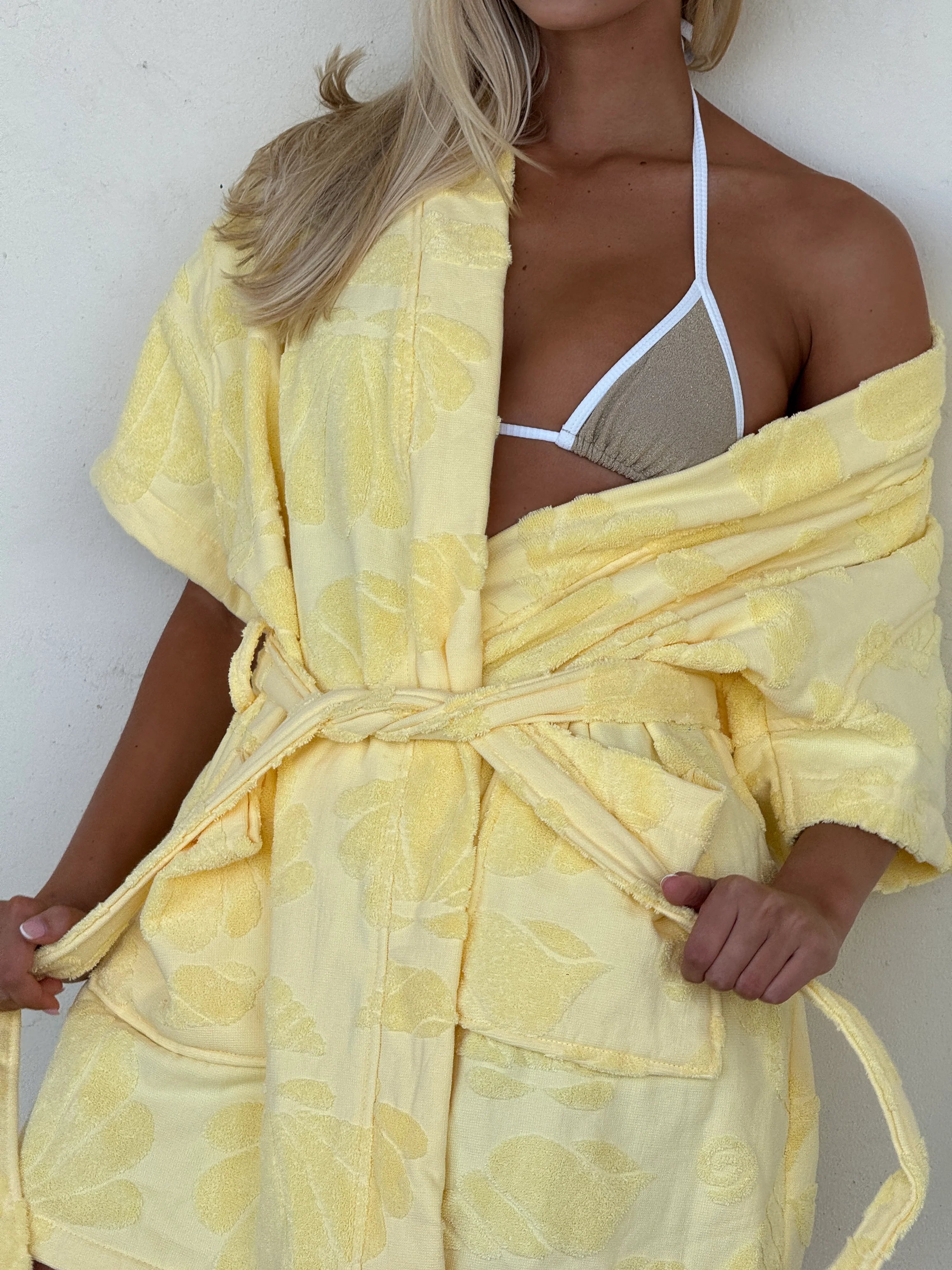 Yellow Cotton Beach & Bathrobe