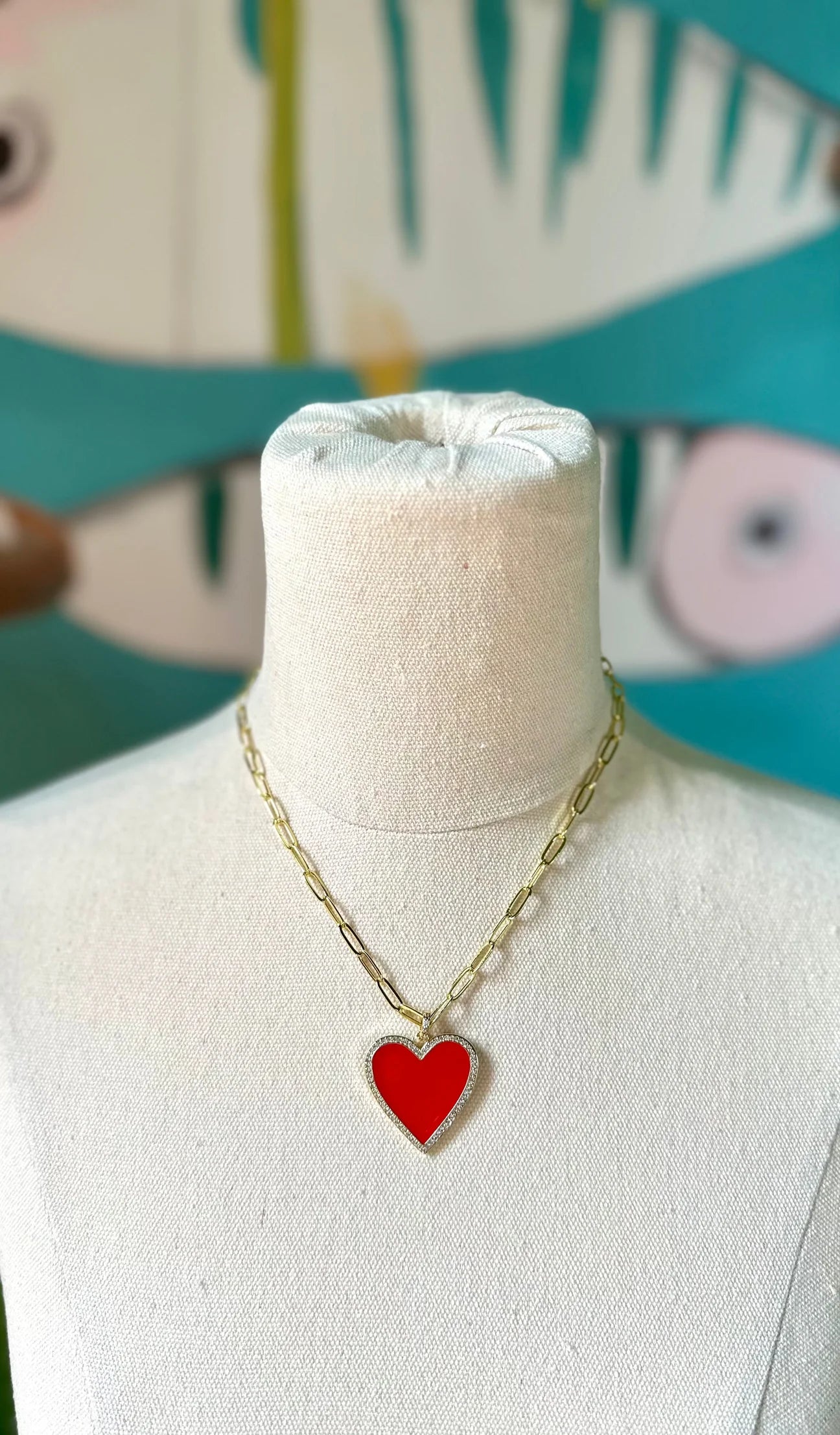 Lizey Red Heart Necklace