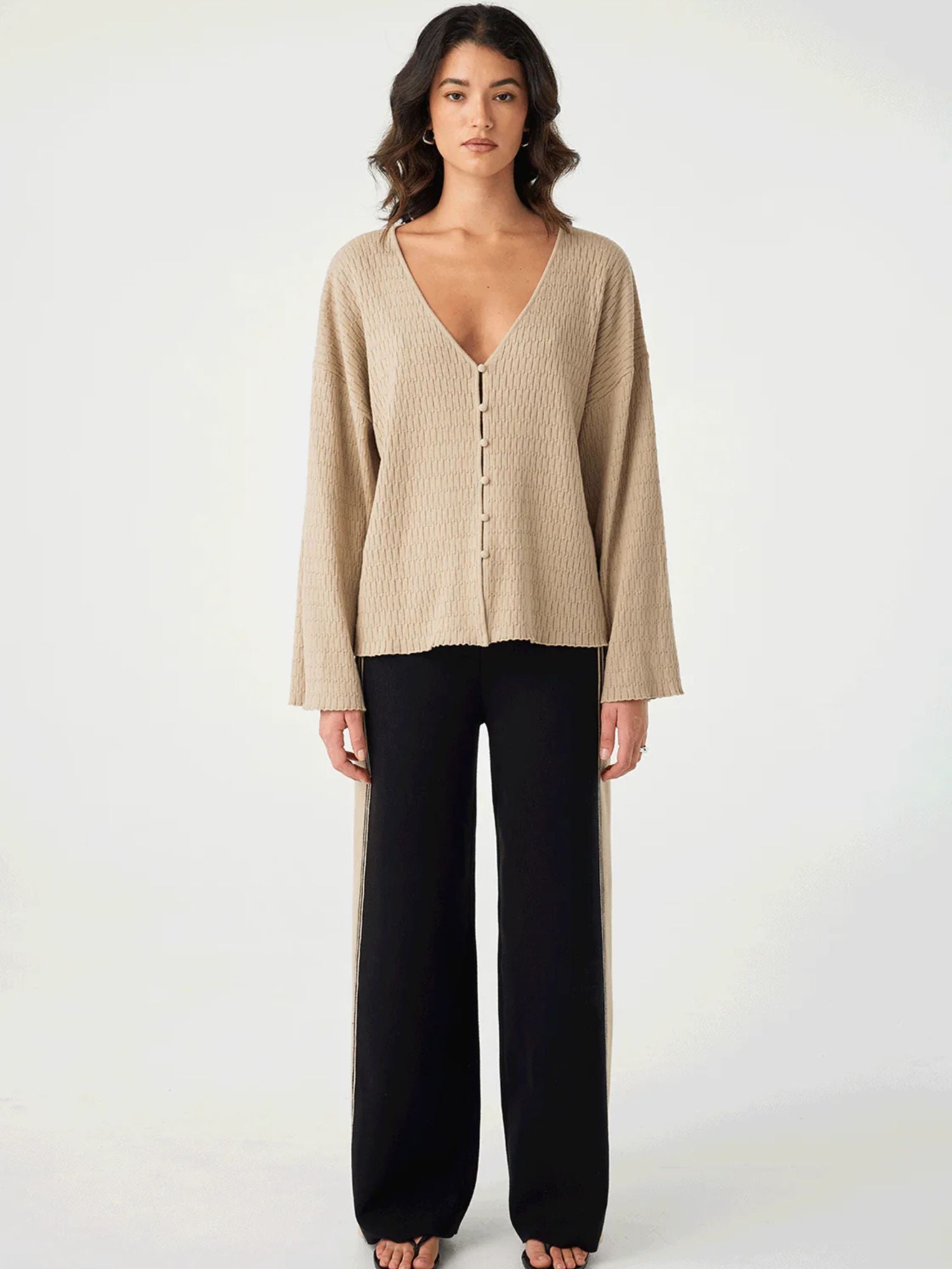 Jude Long Sleeve Top | Taupe