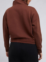 Juniper 3/4 Zip Crew | Brown