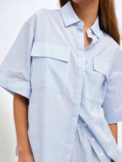 Kinney- Juniper Shirt in Nautical Stripe