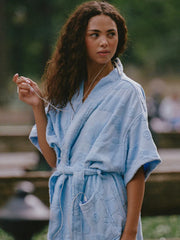 K-JULIET | Blue Cotton Beach & Bathrobe