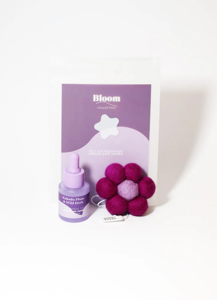 Grace & James Bloom Collection Felt Air Freshener  | Kakadu Plum & Wild Herb