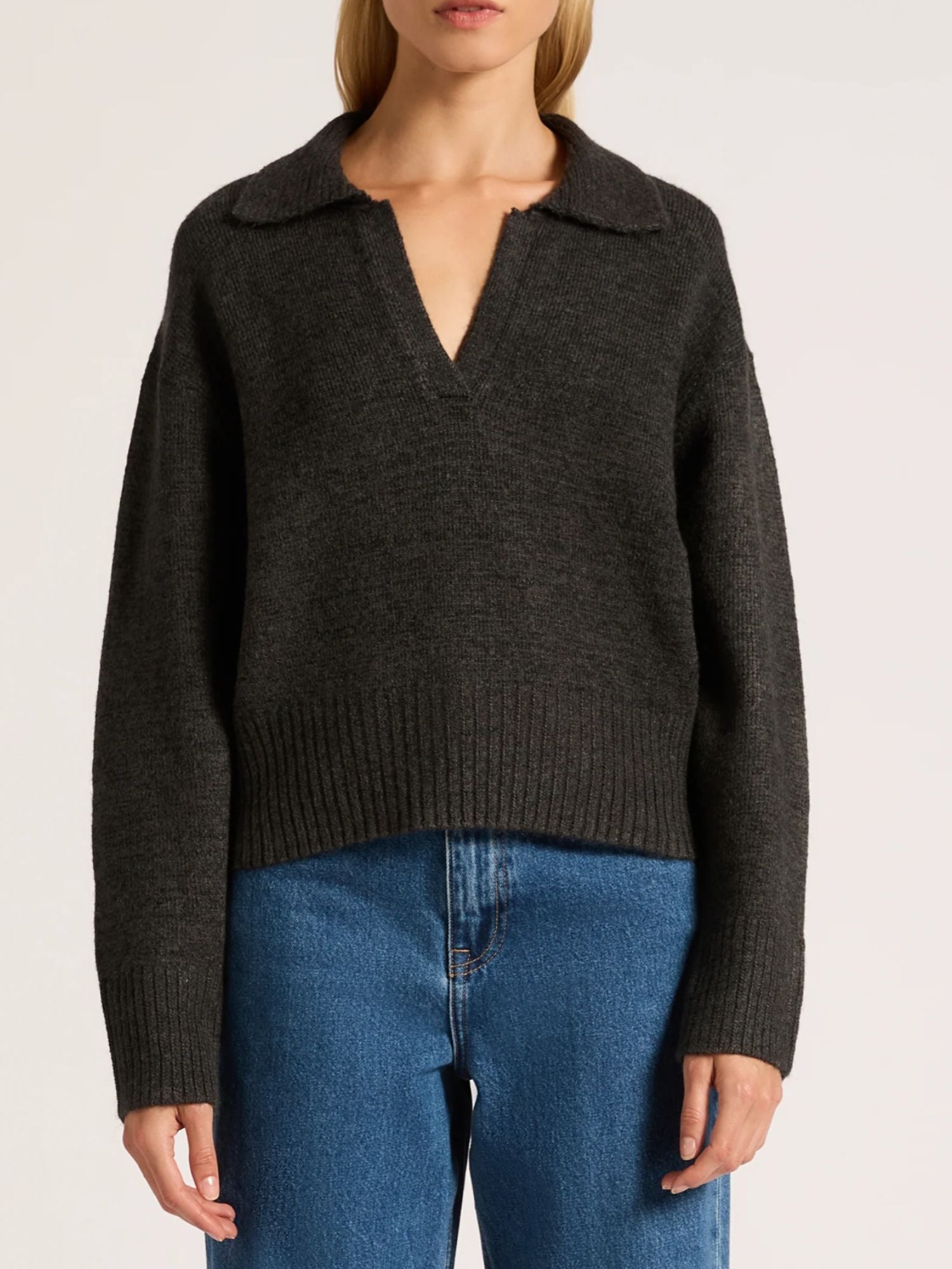 Kinsley Rugby Knit | Charcoal