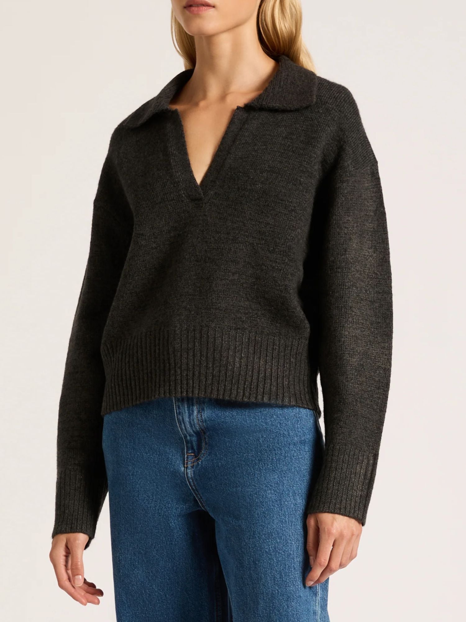 Kinsley Rugby Knit | Charcoal