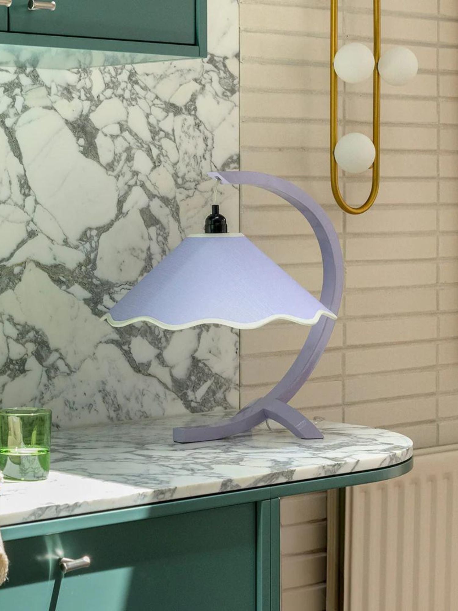 Kira Table Lamp | Lavender/Pale Yellow