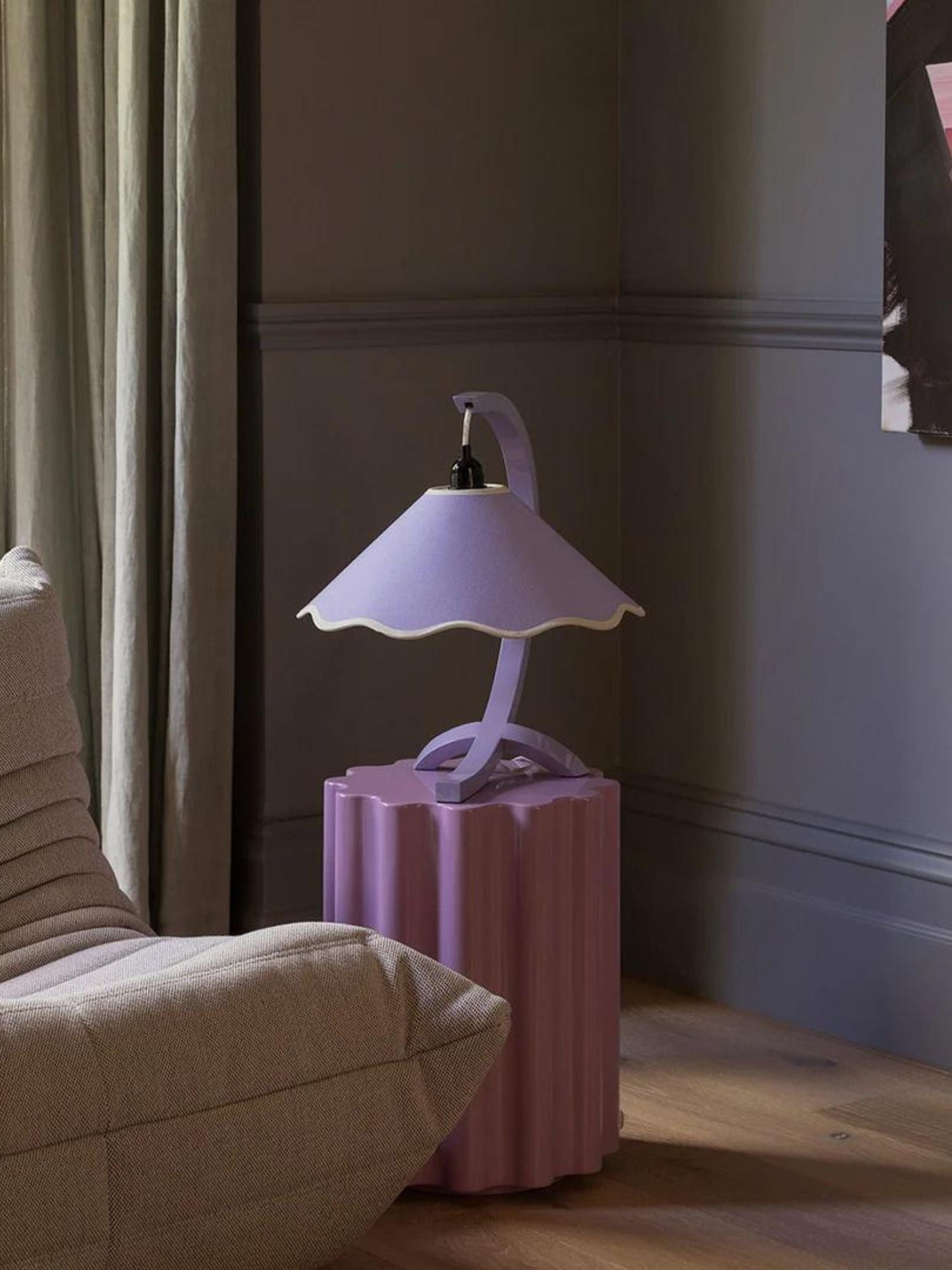 Kira Table Lamp | Lavender/Pale Yellow