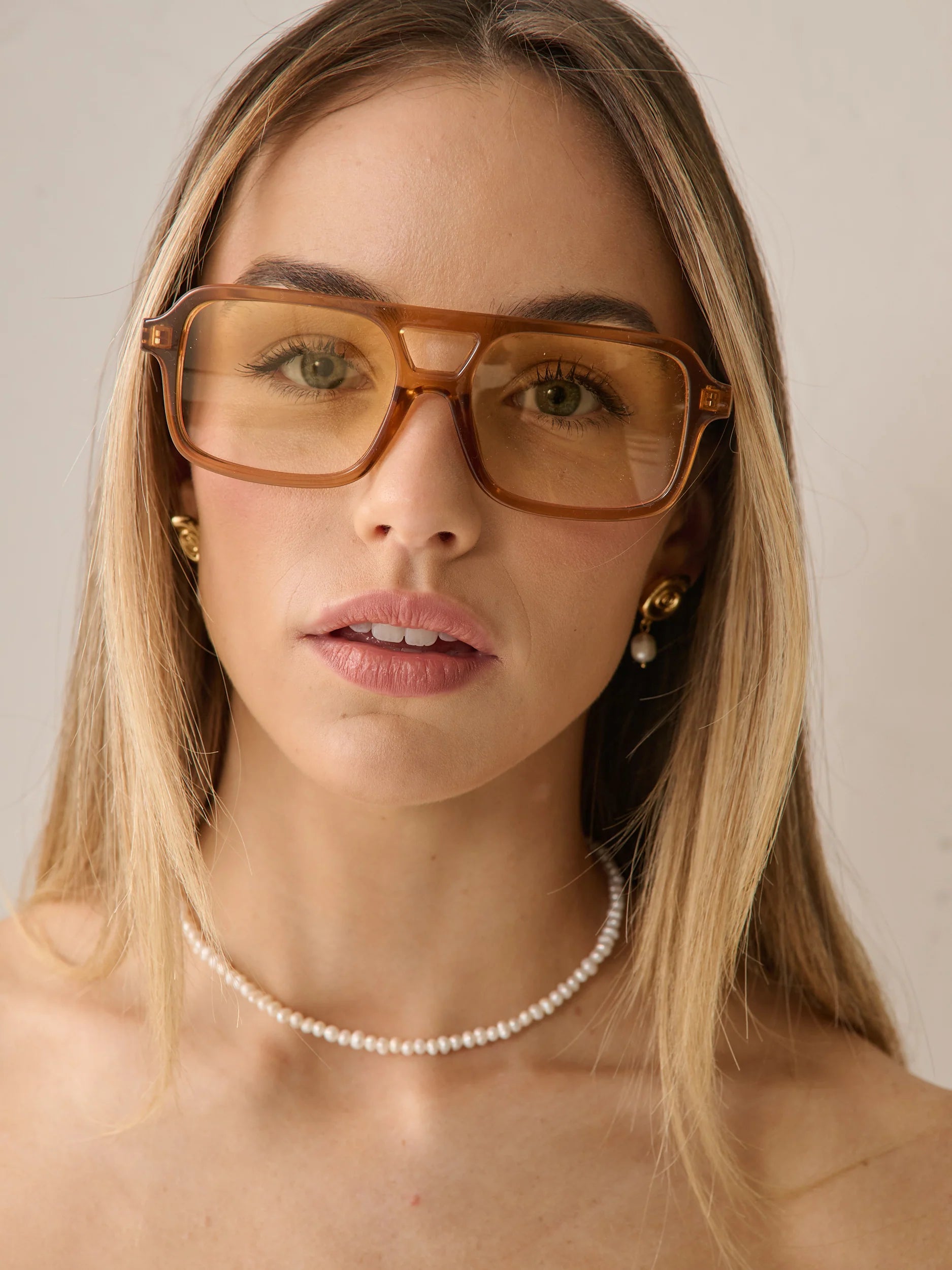 L&S Paris Aviator Sunglasses - Latte