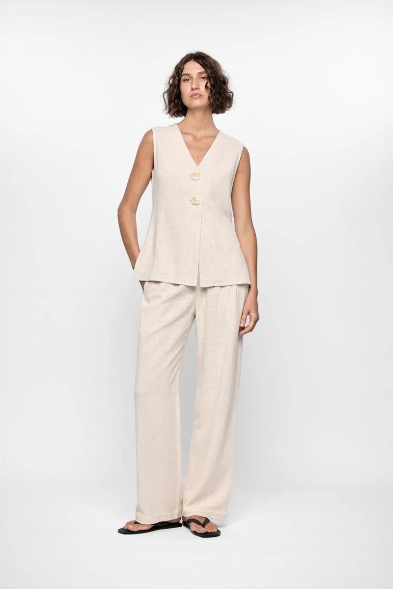 Staple The Label - Piper Wide Leg Pant | Natural