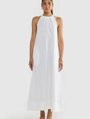 ORTC | Luna Linen Halter Dress - White