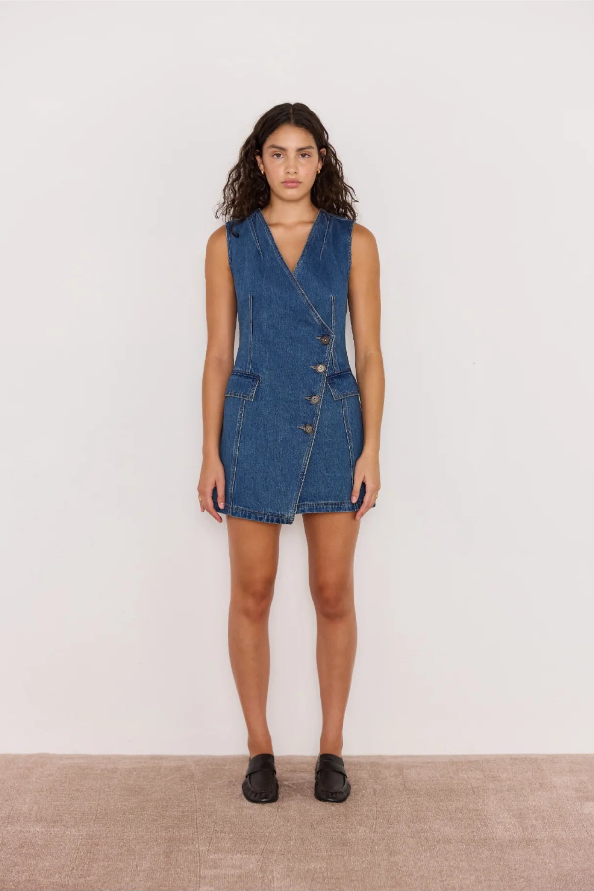 Mink Pink - Nora Denim Wrap Mini Dress