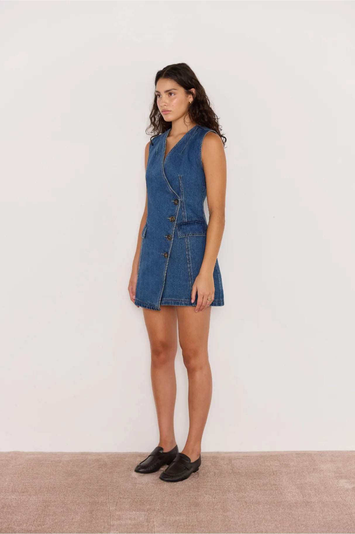 Mink Pink - Nora Denim Wrap Mini Dress
