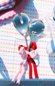 Pink & Red Bow Salad Servers