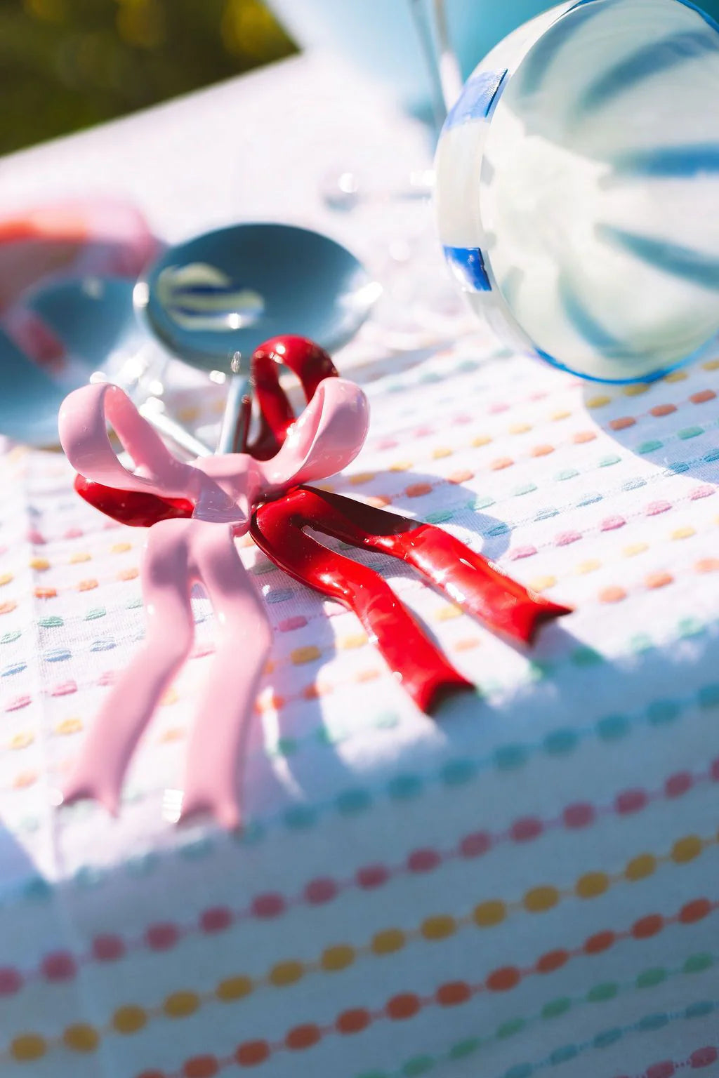 Pink & Red Bow Salad Servers