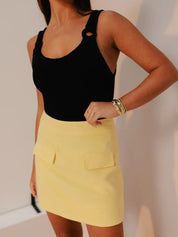 Matisse Mini Skirt | Lemon