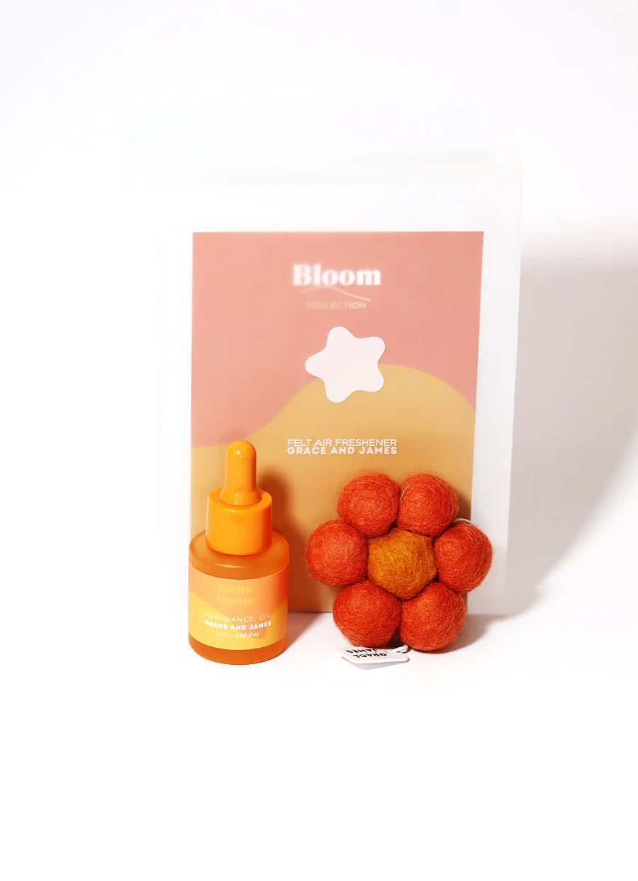 Grace & James Bloom Collection Felt Air Freshener  | Native Wattle