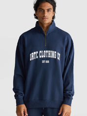 College Logo Quarter Zip | Navy