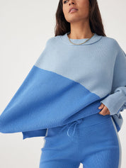Neo Sweater | Azure & Powder Blue