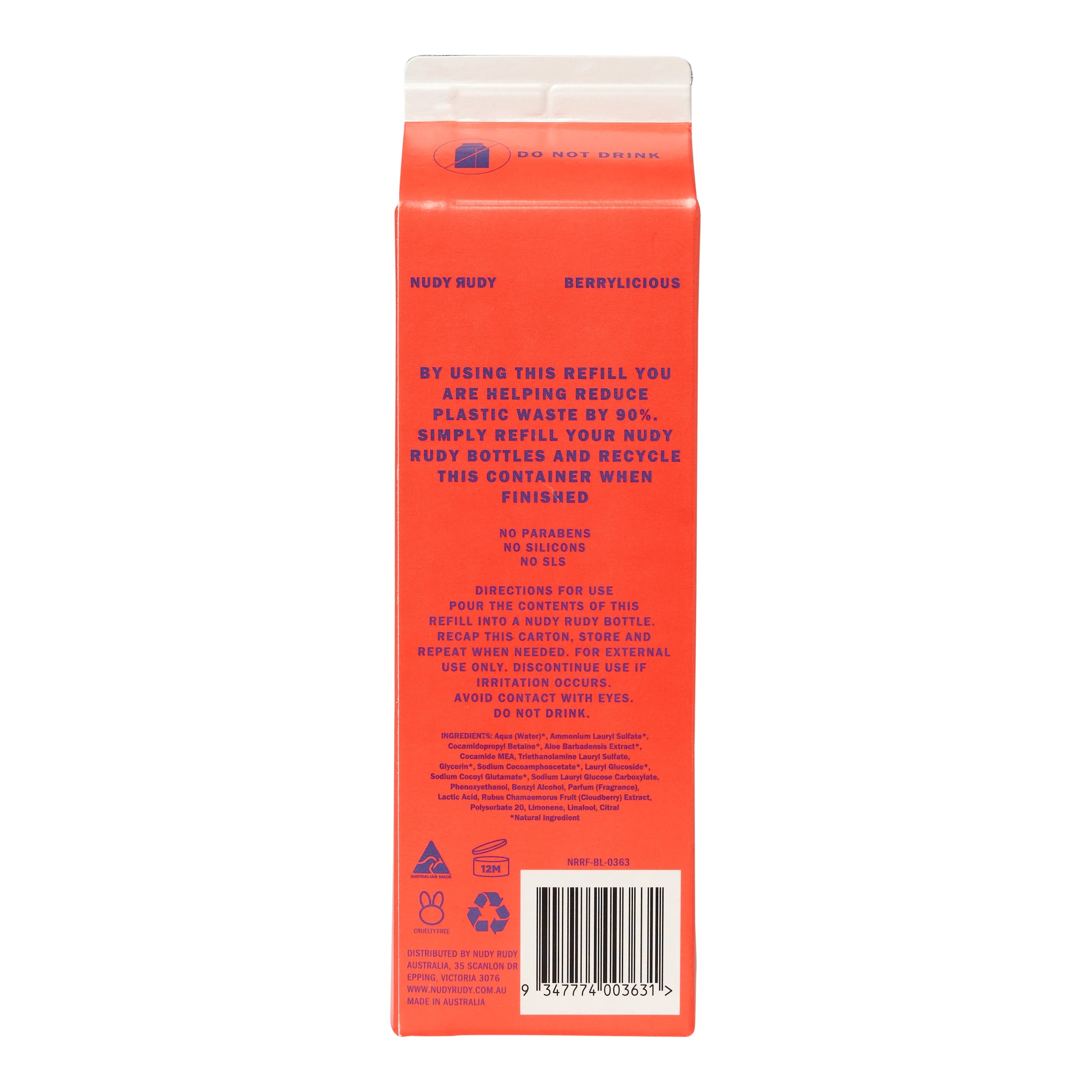 Berrylicious Pear Hand & Body Wash Refill | 1 Litre
