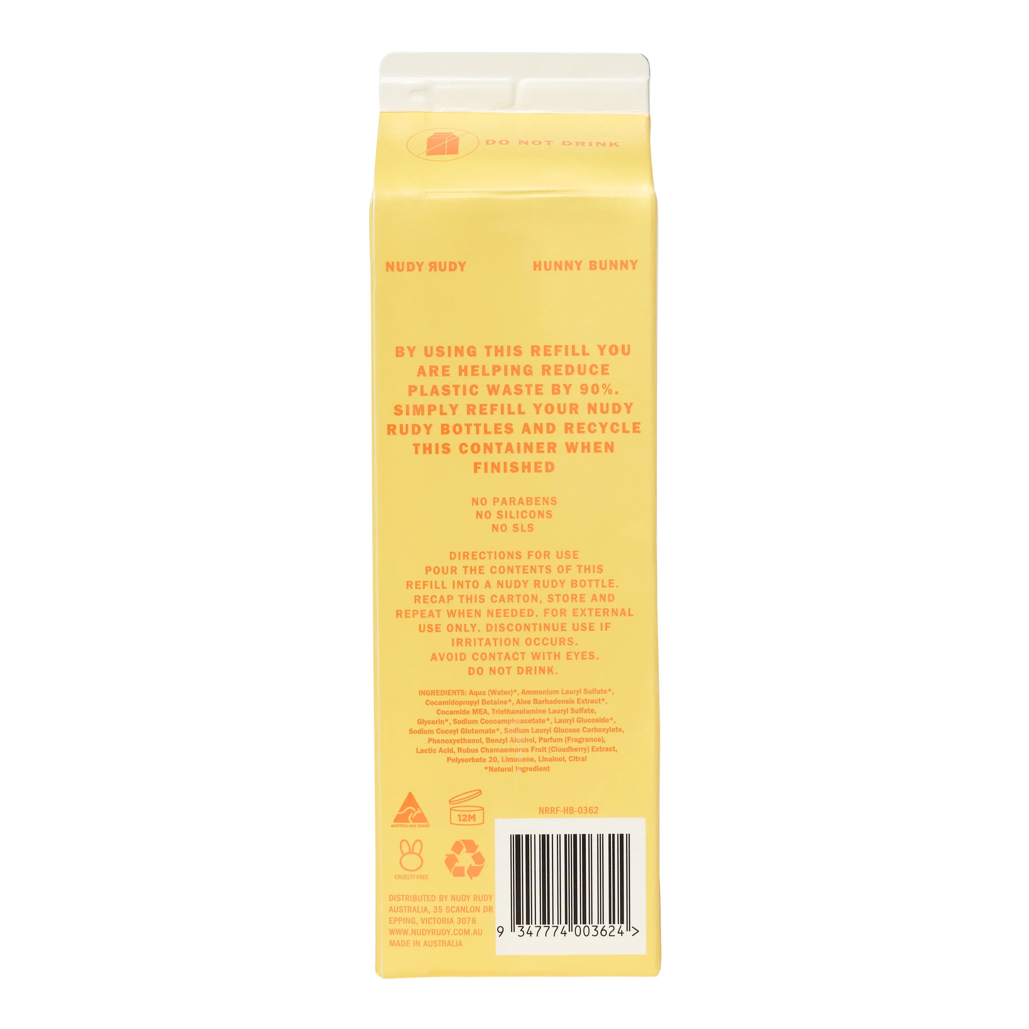 Hunny Bunny Hand & Body Wash Refill | 1 Litre