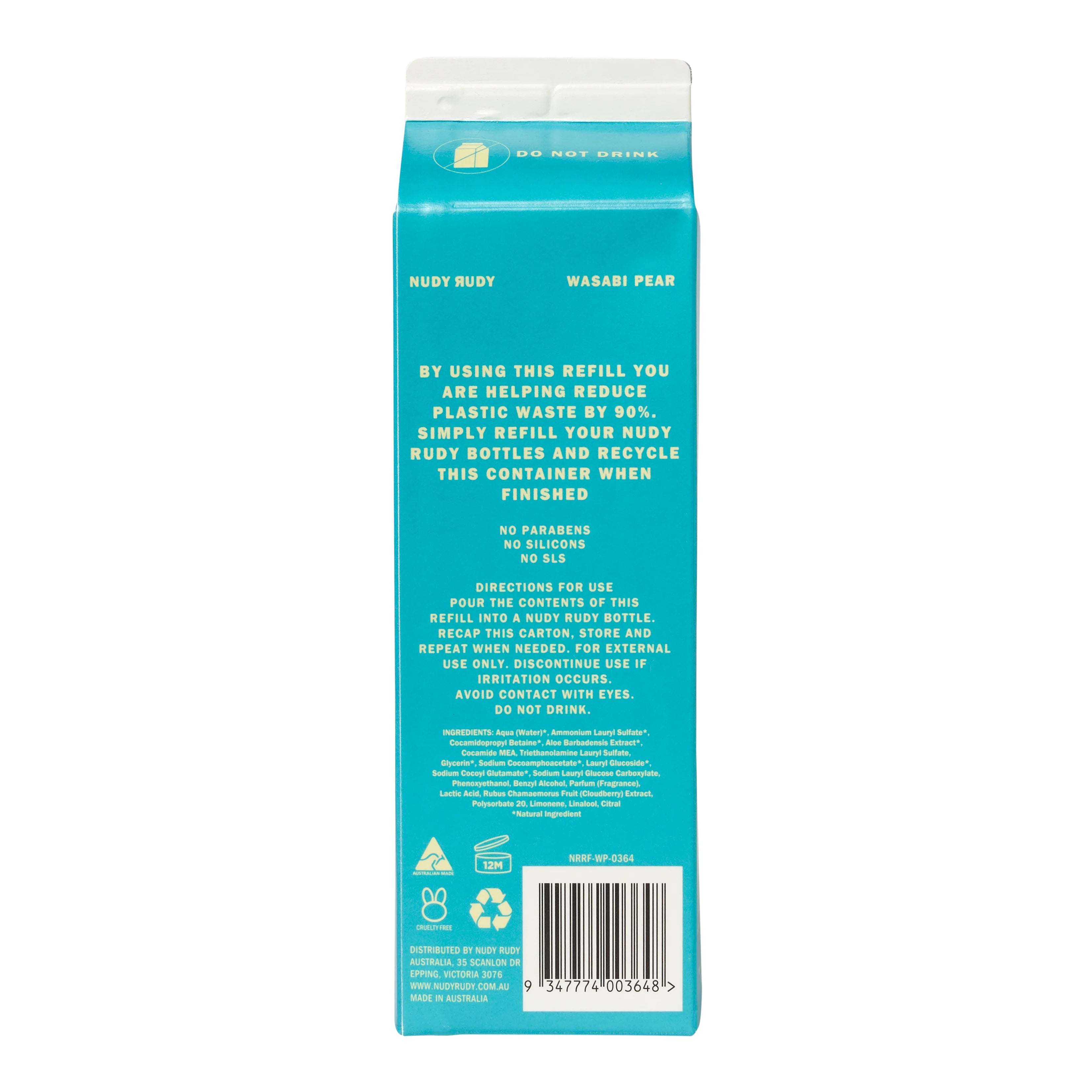 Wassabi Pear Hand & Body Wash Refill | 1 Litre