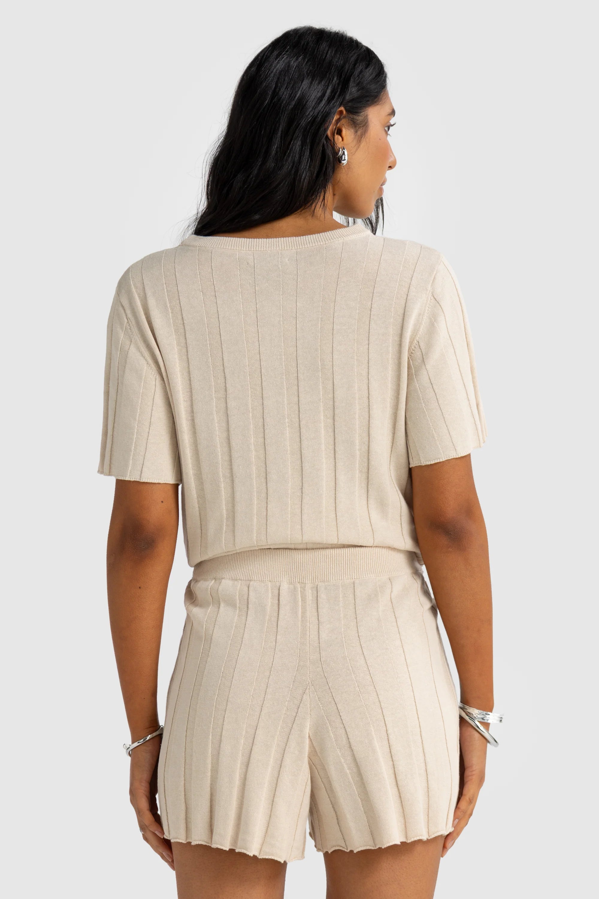 Amara Relaxed Knit Short | Oat