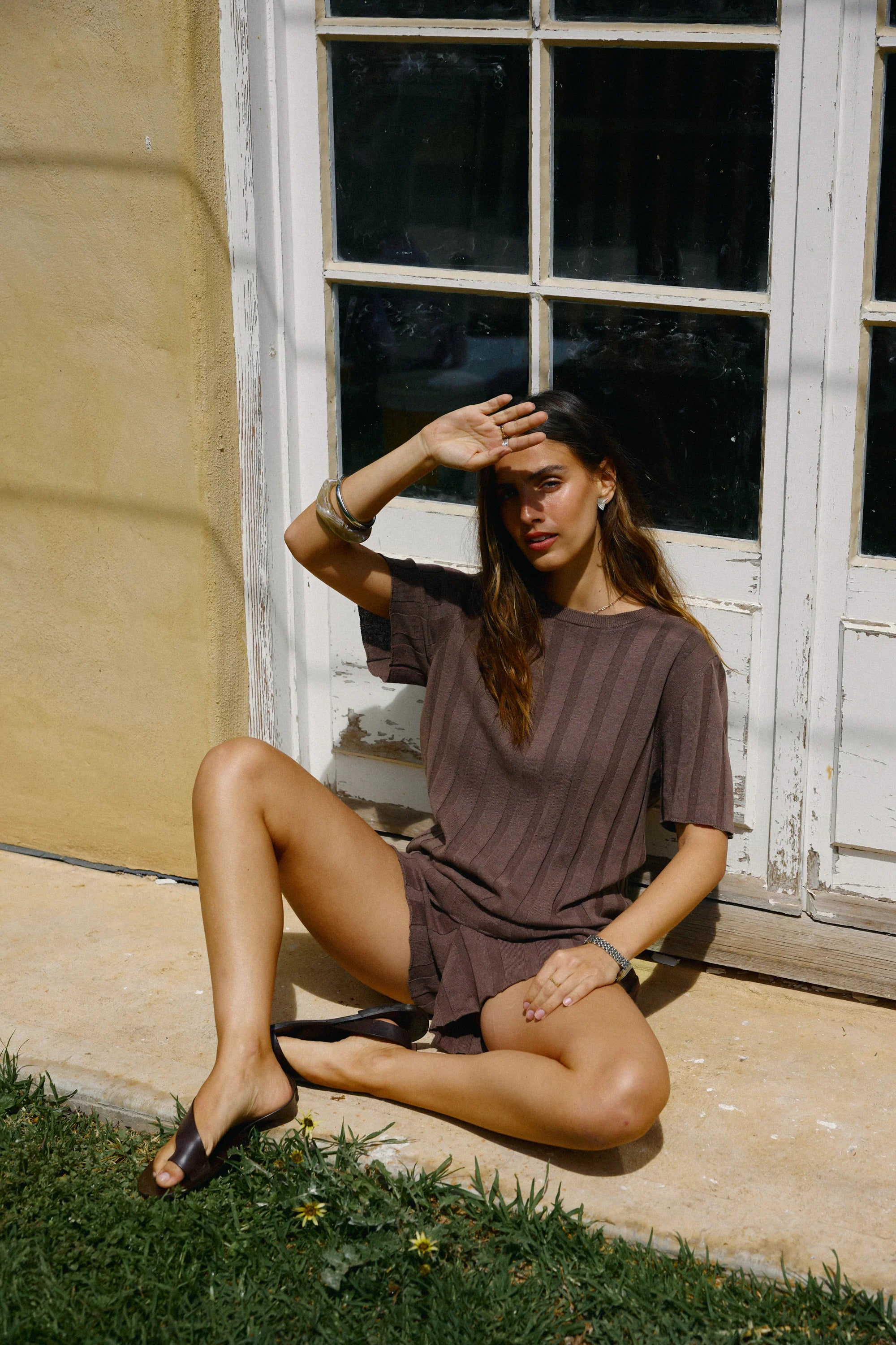 Amara Relaxed Knit Short | Espresso