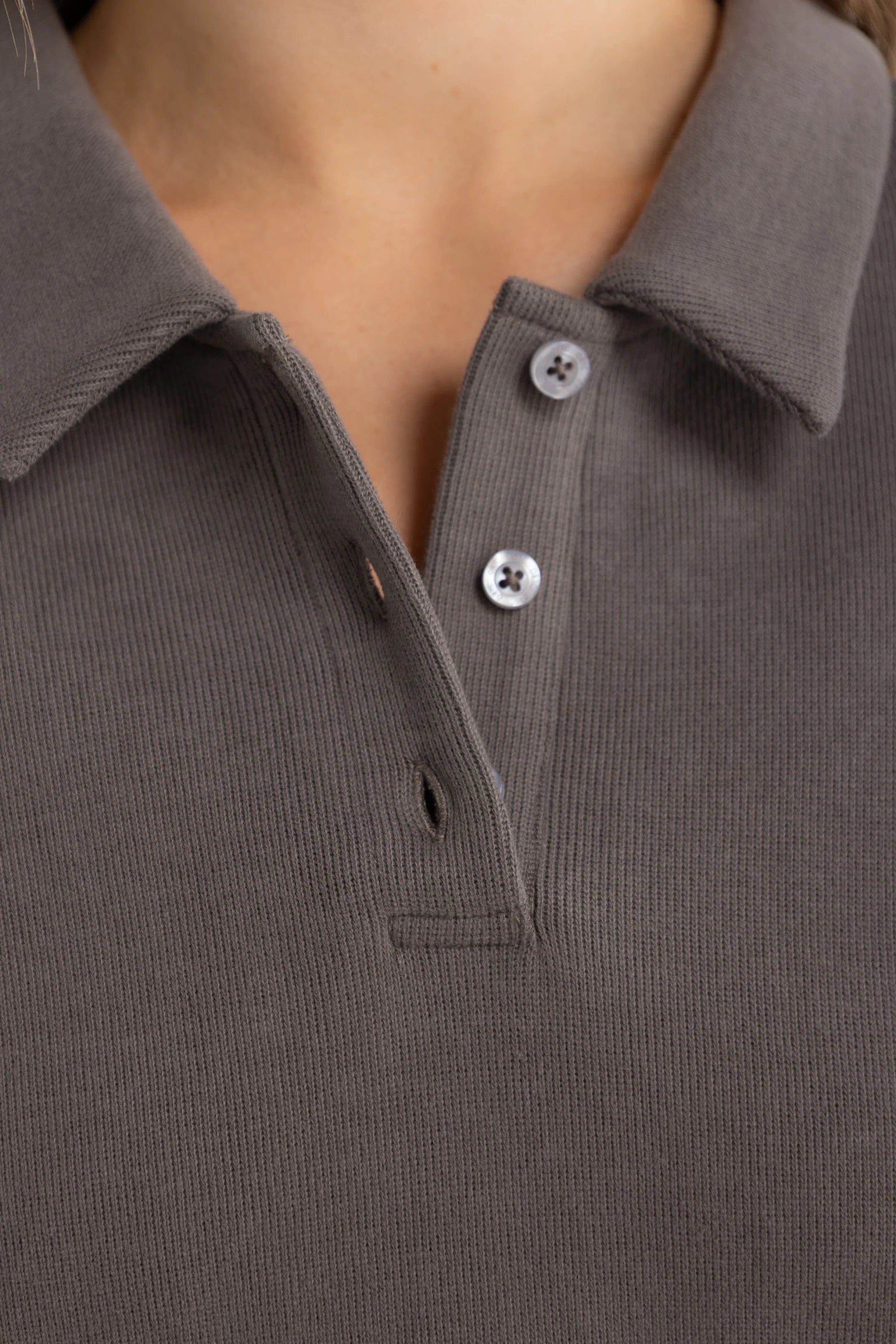 Ava Polo Sweater | Espresso