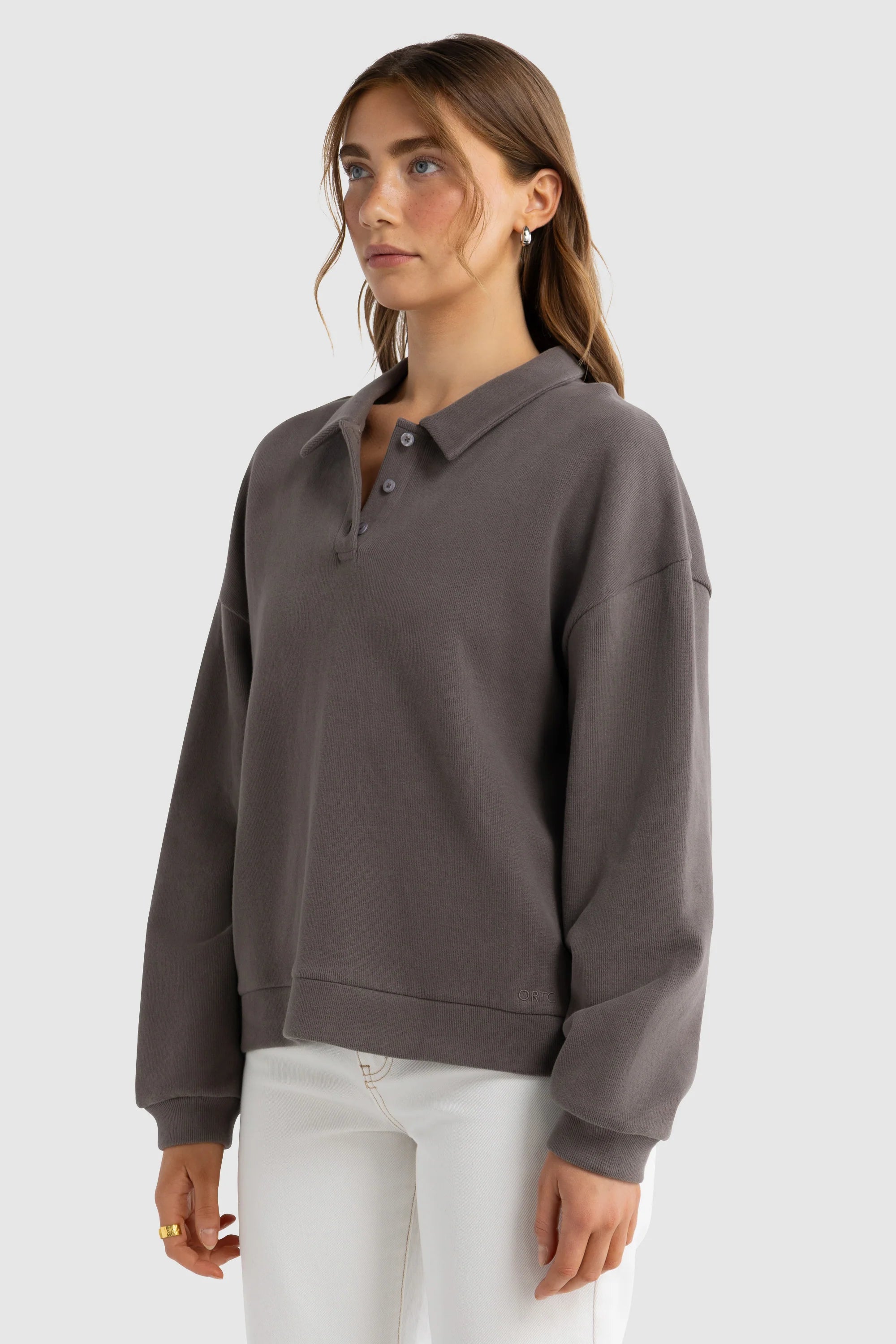 Ava Polo Sweater | Espresso