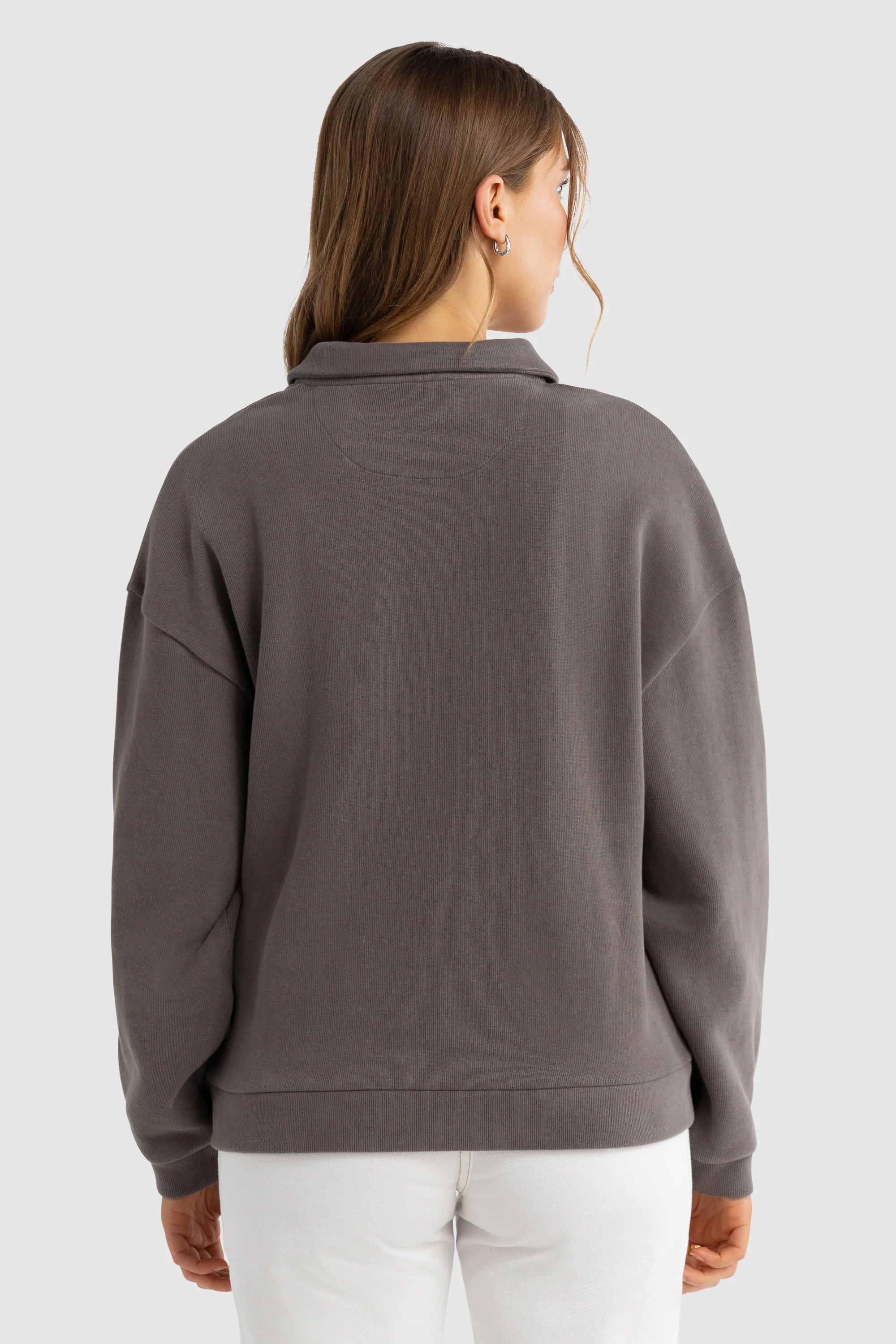 Ava Polo Sweater | Espresso