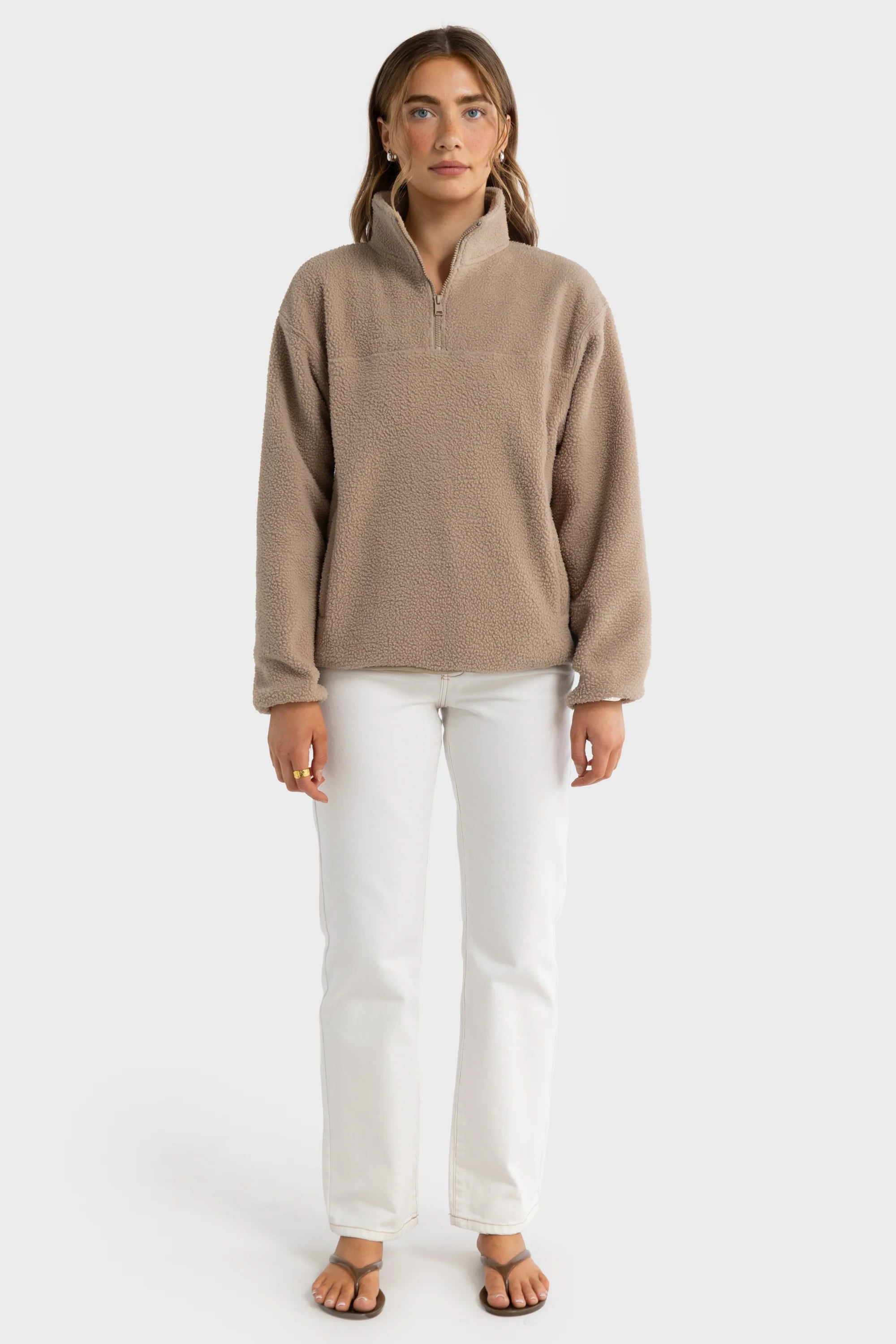 Sherpa Fleece Quarter Zip | Teddy