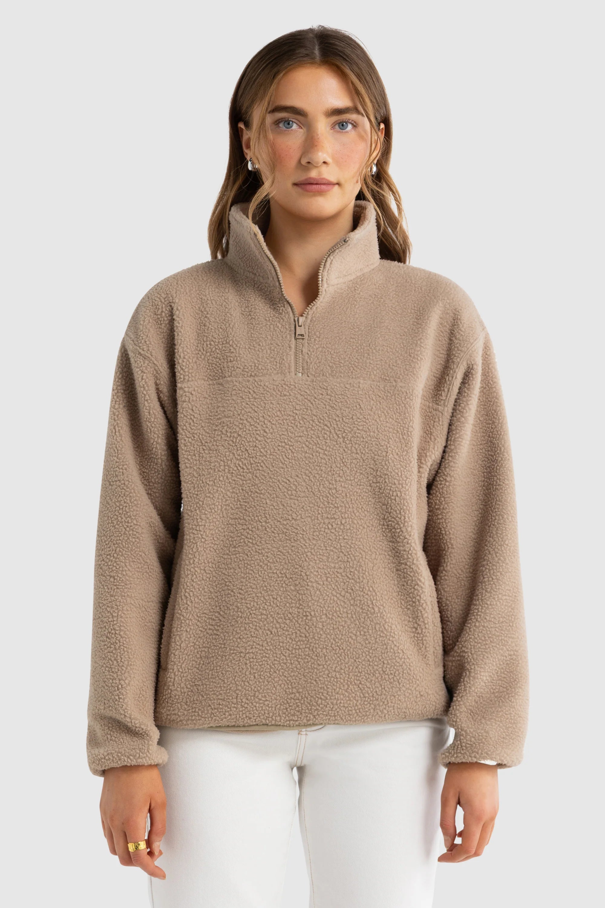 Sherpa Fleece Quarter Zip | Teddy