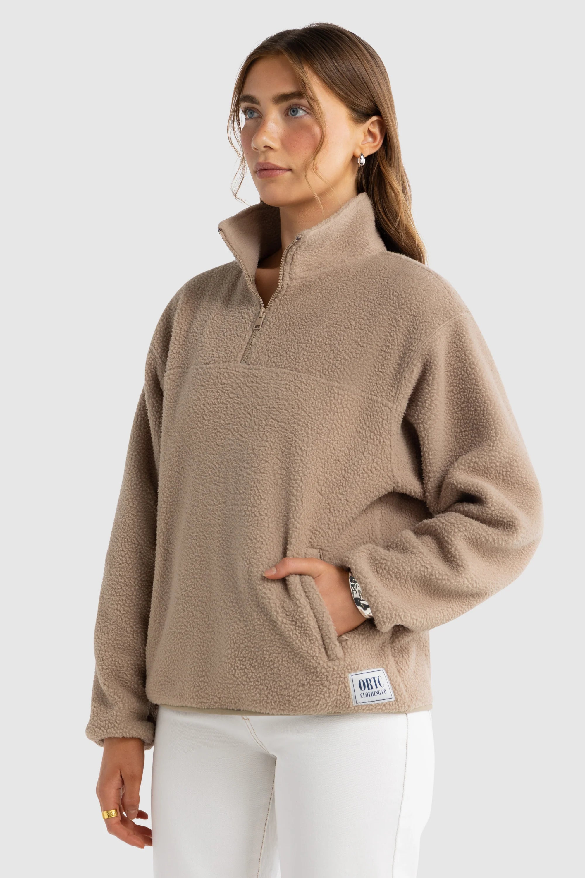 Sherpa Fleece Quarter Zip | Teddy