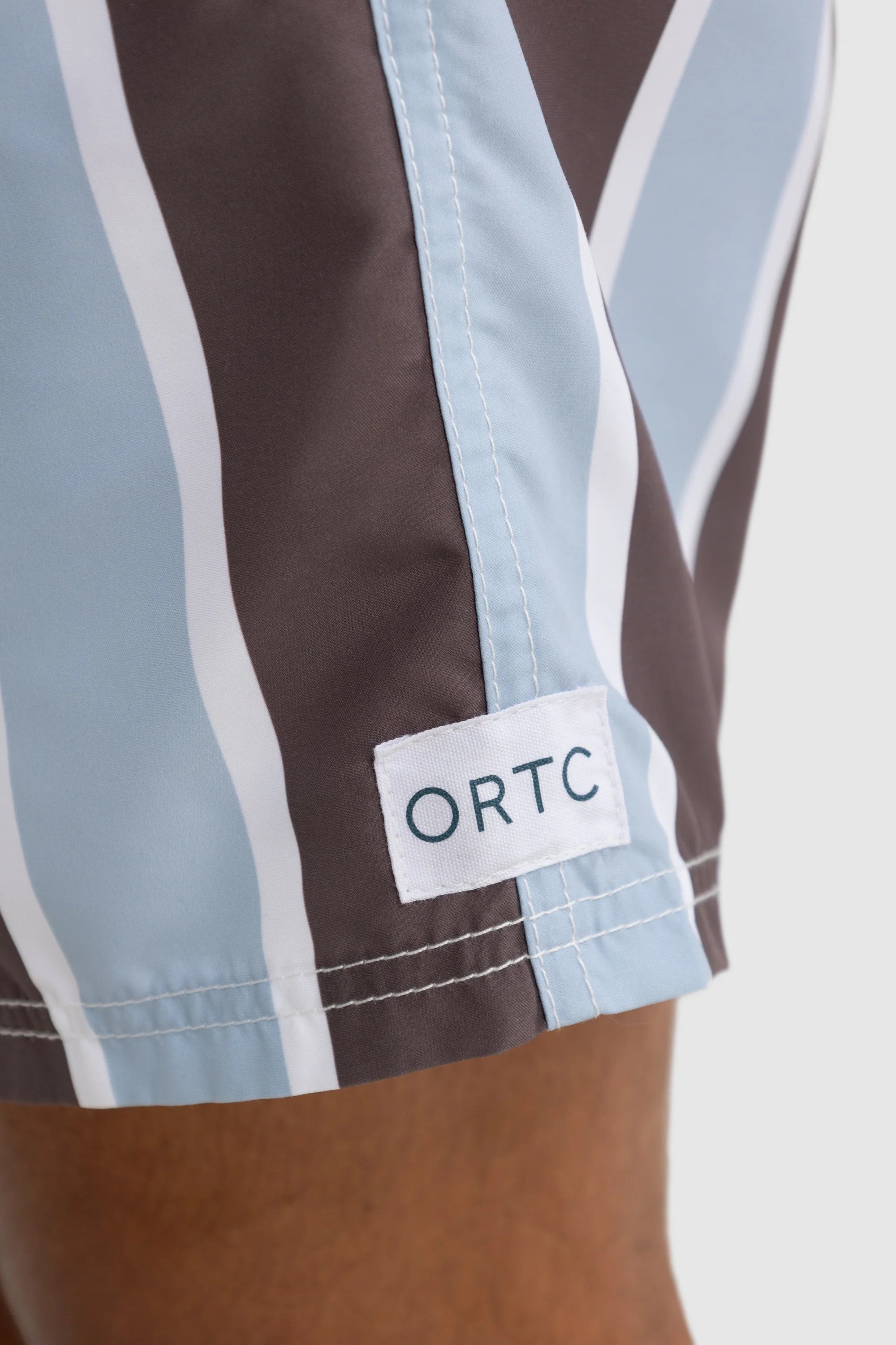 Hamelin Stripe Swim Shorts | Bark & Mist Blue