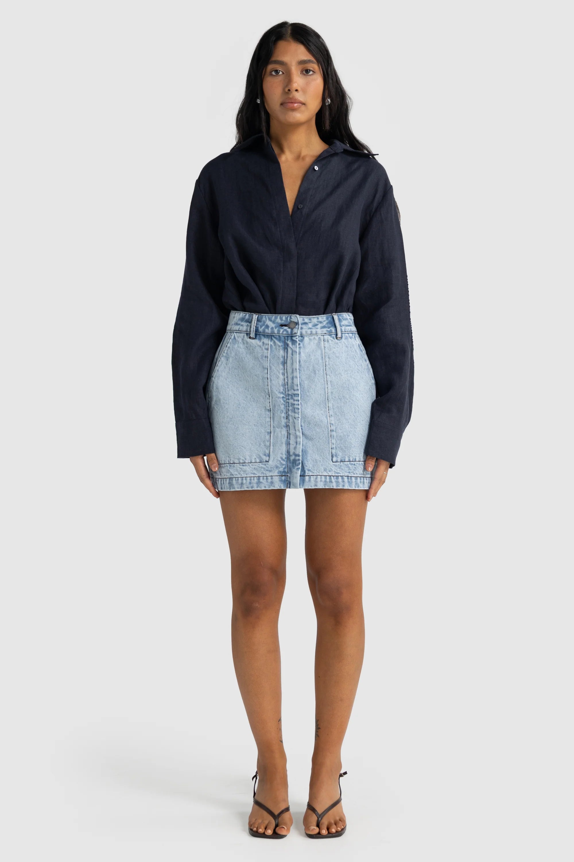 Harley Denim Mini Skirt | Light Blue