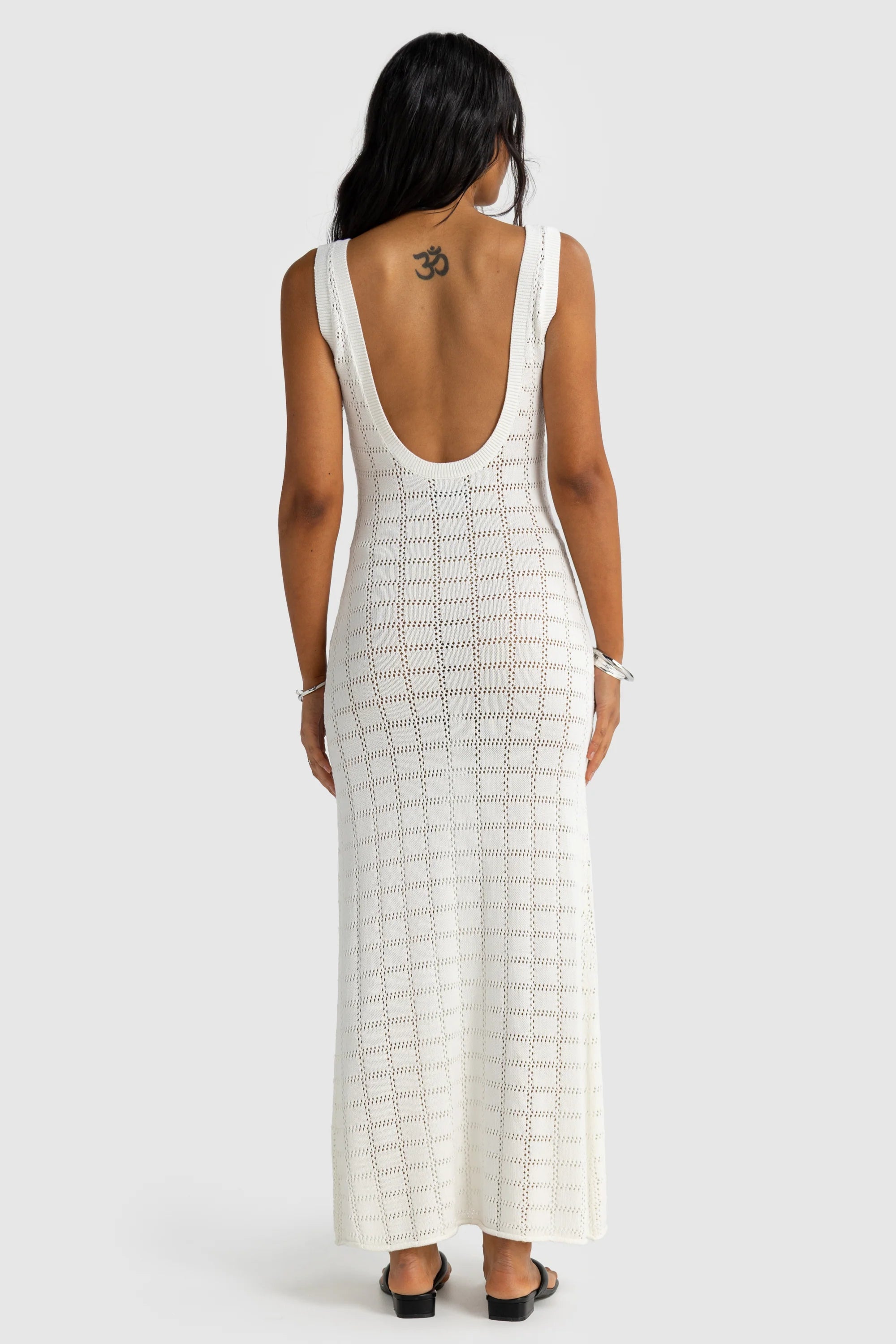 Melia Geo Knit Dress | Chalk