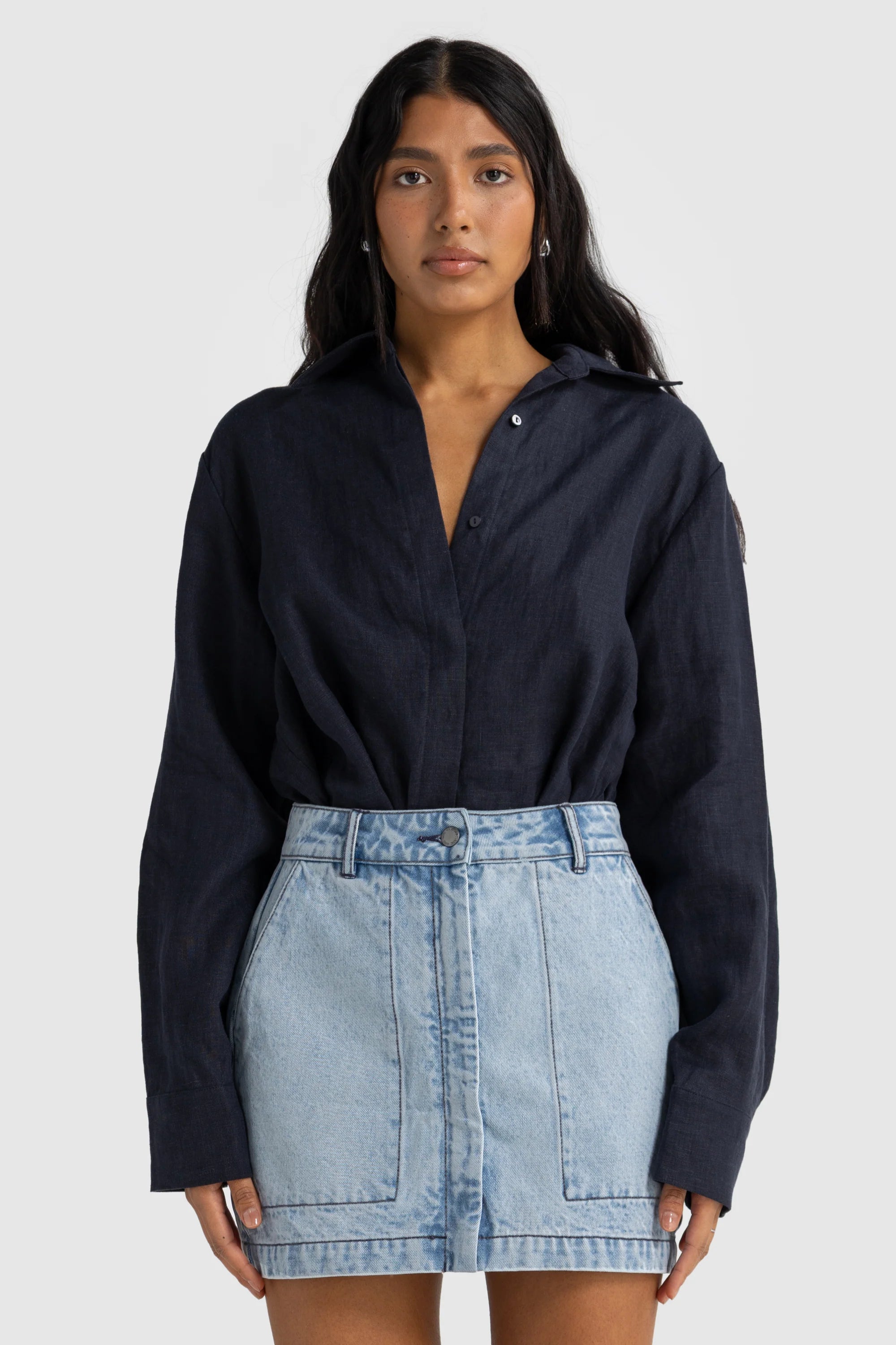 Harley Denim Mini Skirt | Light Blue