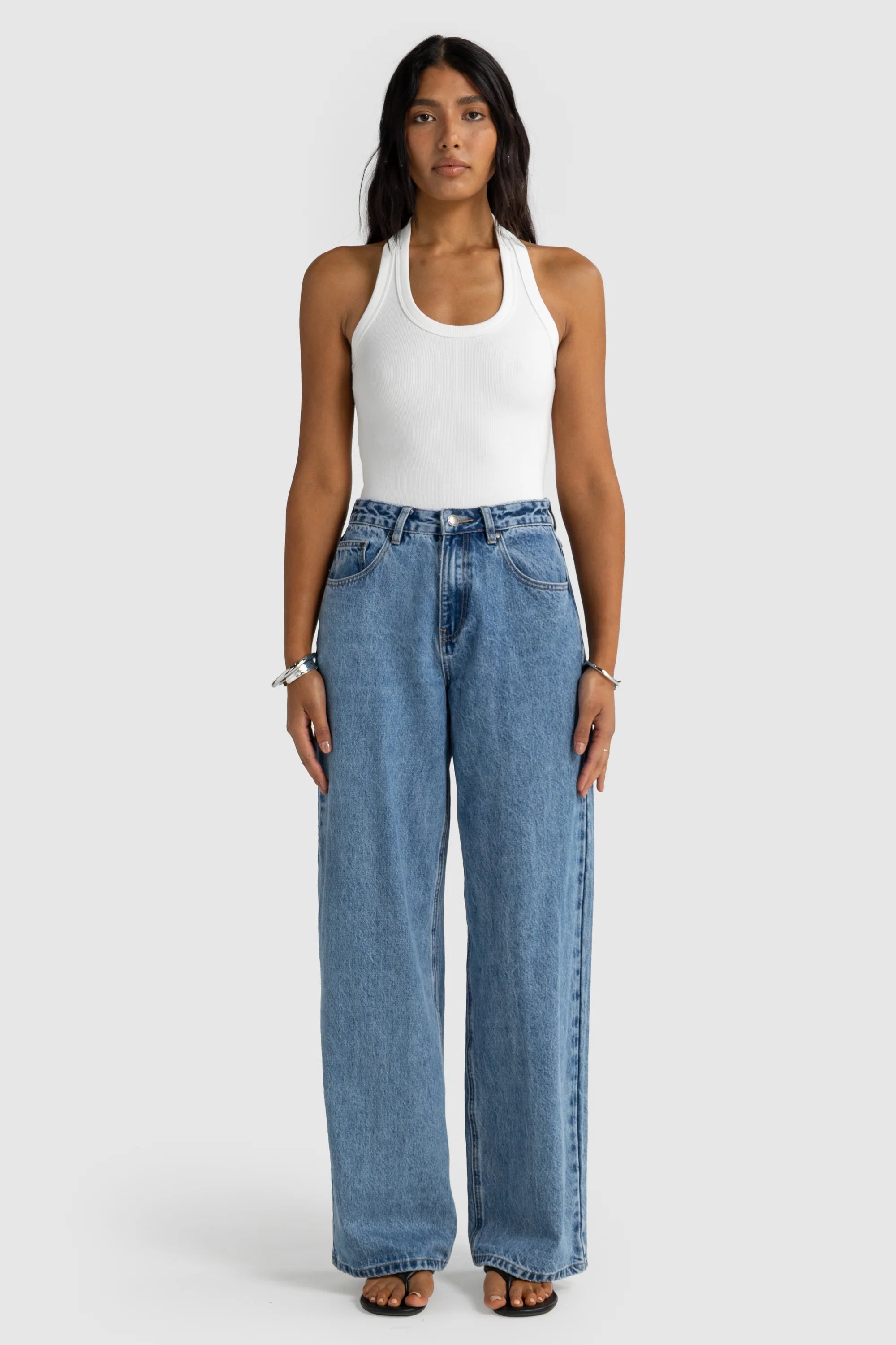 Sunday Halter Tank | White