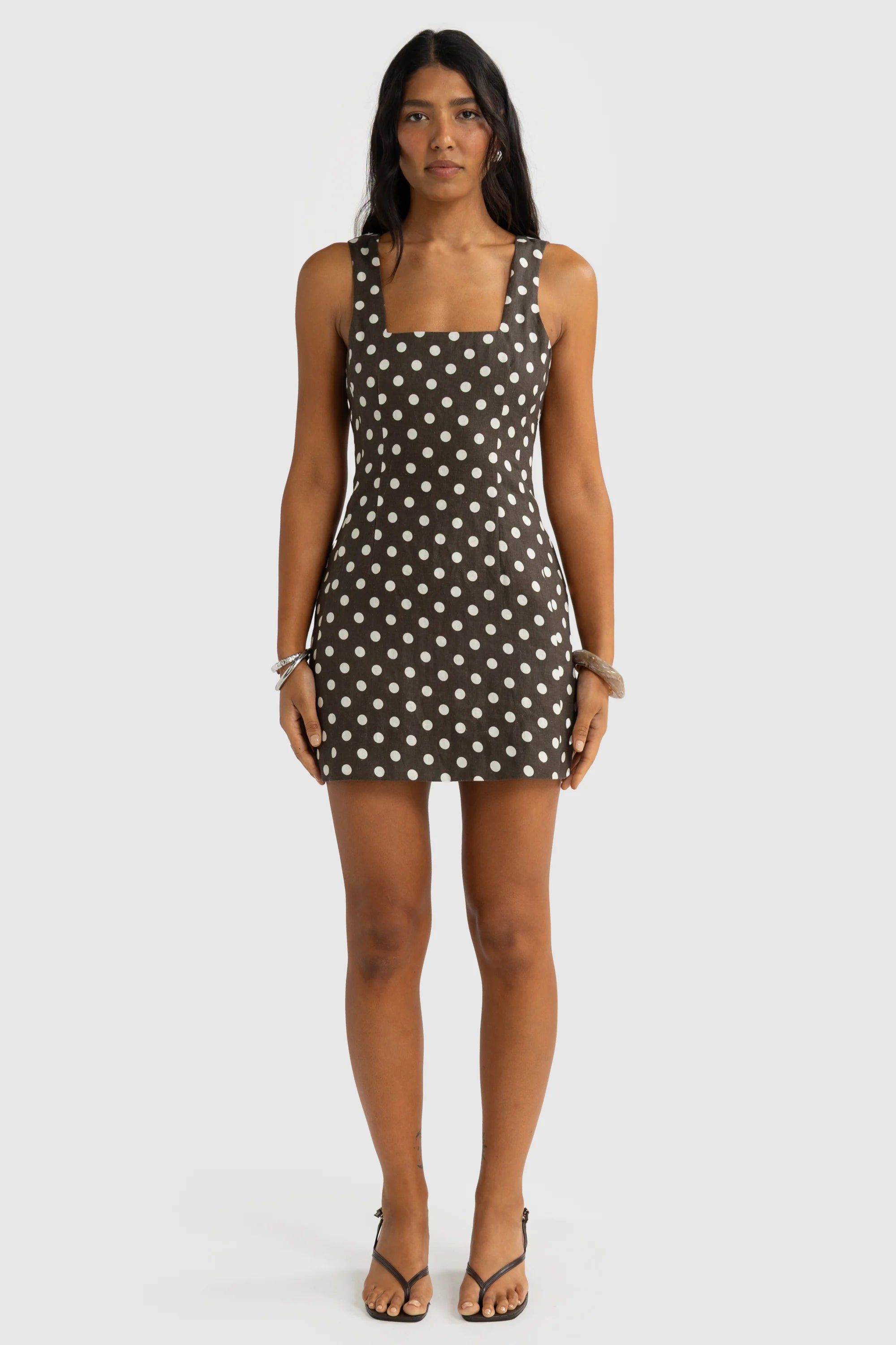 Zoey Linen Mini Dress | Polkadot