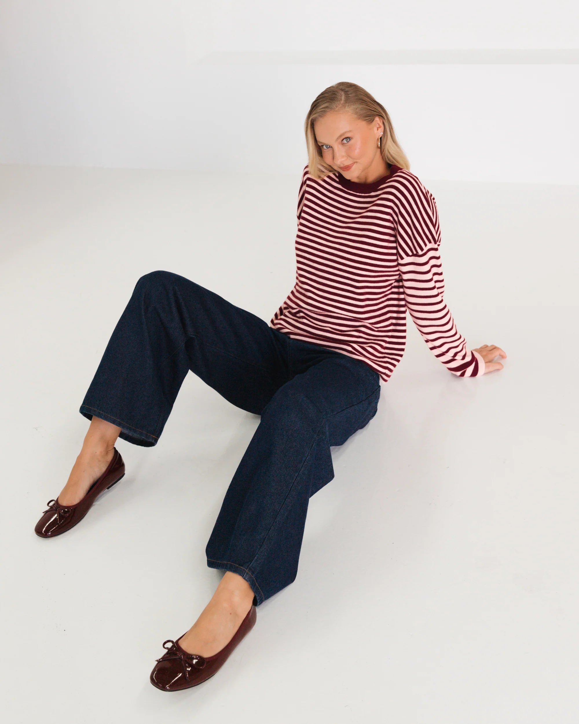 Rebecca Stripe Long Sleeve Top