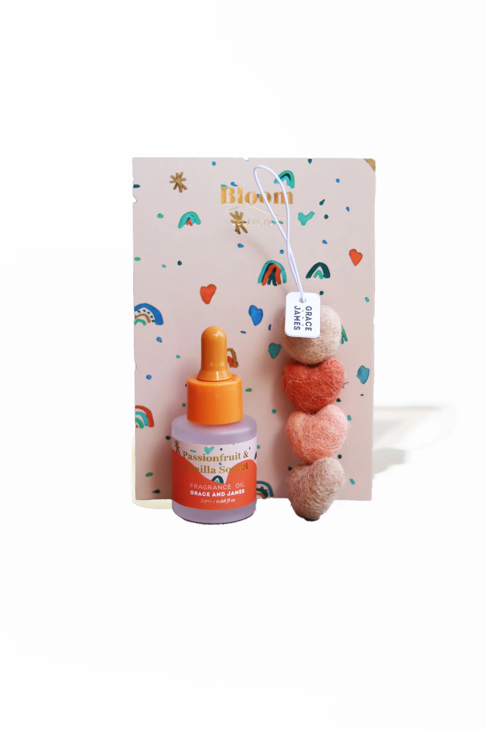Grace & James Bloom Felt Air Freshener |  Passionfruit & Vanilla Sorbet